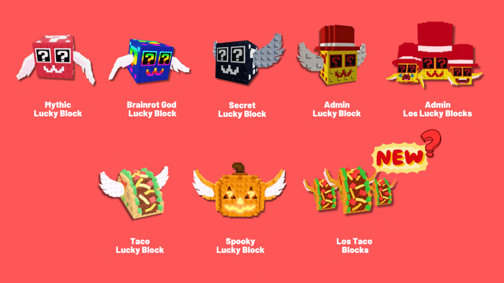 All Lucky Blocks Steall a Brainrot