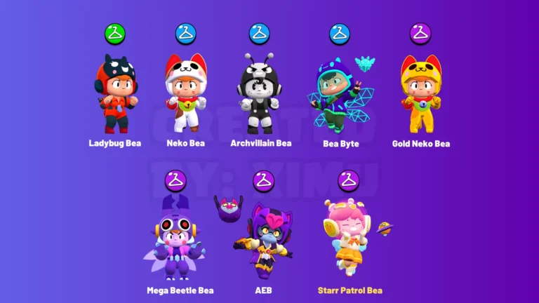 All Bea Skins from Brawl Stars