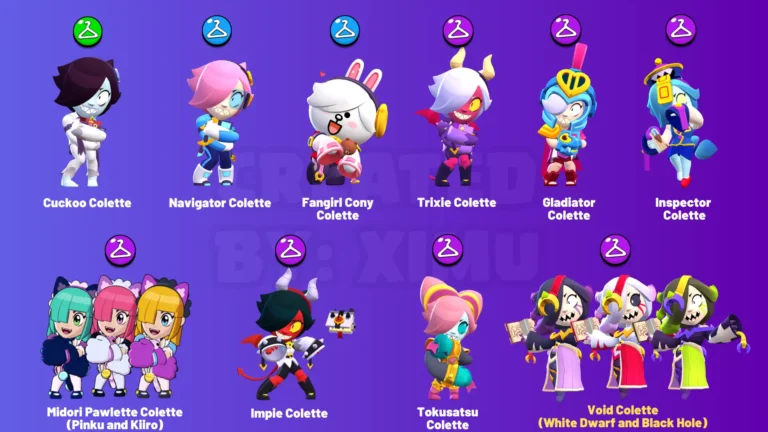 All Colette Skins from Brawl Stars