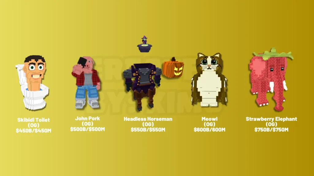 All Brainrots OG from Steal a Brainrot